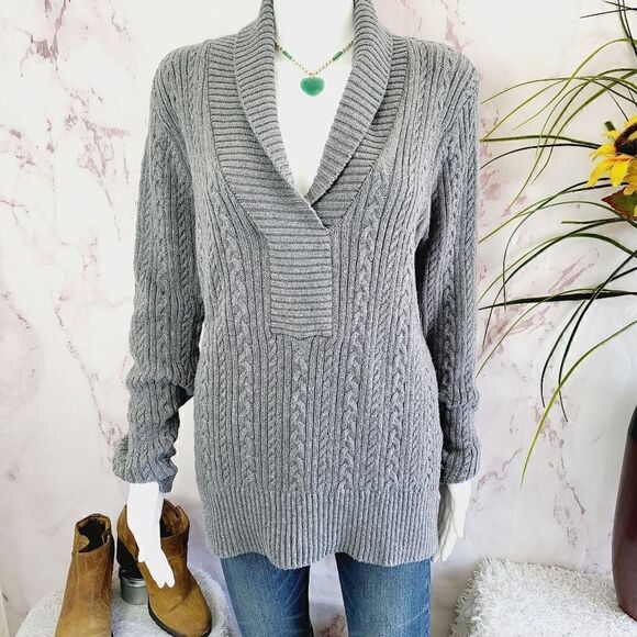 Appleseeds wool blend cable knit sweater - Picture 3 of 7